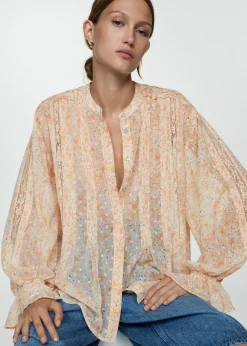 MANGO Koszule I Bluzki*Koszula w kwiaty
