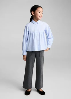 Dzieci MANGO Koszule I Bluzki*Koszula w paski z falbanką