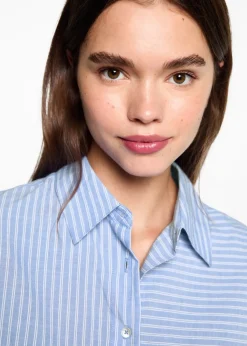 MANGO Koszule I Bluzki*Koszula w paski z gładkim przodem