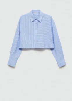 MANGO Koszule I Bluzki*Koszula w paski z gładkim przodem