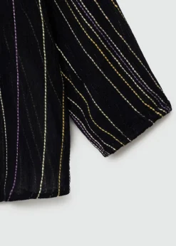 MANGO Koszule I Bluzki*Koszula w paski z kokardą