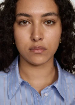 MANGO Koszule I Bluzki*Koszula w paski z kontrastowym dołem