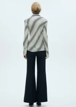 MANGO Koszule I Bluzki*Koszula w paski z rozszerzanym rękawem