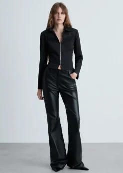 MANGO Koszule I Bluzki*Koszula w prążki na zamek