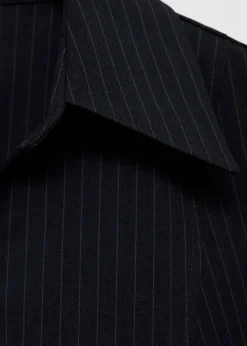 MANGO Koszule I Bluzki*Koszula w prążki na zamek