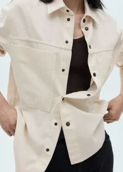 MANGO Koszule I Bluzki*Koszula wierzchnia dżinsowa z kieszeniami