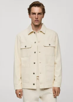 MANGO Kurtki I Koszule Wierzchnie*Koszula wierzchnia dżinsowa z kieszeniami