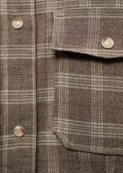 MANGO Koszule I Bluzki*Koszula wierzchnia w kratę z kieszeniami