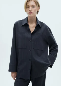 MANGO Koszule I Bluzki*Koszula wierzchnia w prążki