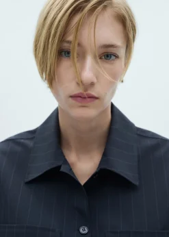 MANGO Koszule I Bluzki*Koszula wierzchnia w prążki