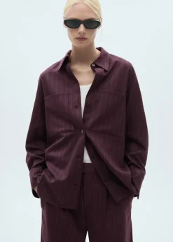 MANGO Koszule I Bluzki*Koszula wierzchnia w prążki