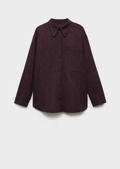 MANGO Koszule I Bluzki*Koszula wierzchnia w prążki