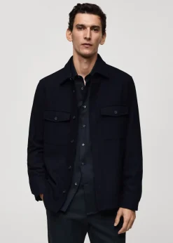 MANGO Kurtki I Koszule Wierzchnie|Koszule*Koszula wierzchnia wełniana z kieszeniami