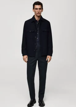 MANGO Kurtki I Koszule Wierzchnie|Koszule*Koszula wierzchnia wełniana z kieszeniami