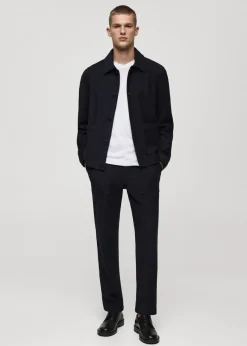 MANGO Kurtki I Koszule Wierzchnie*Koszula wierzchnia z bawełnianego diagonalu z kieszeniami