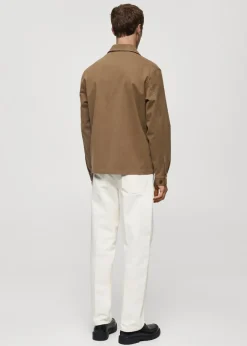 MANGO Kurtki I Koszule Wierzchnie*Koszula wierzchnia z bawełnianego diagonalu z kieszeniami