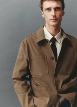 MANGO Kurtki I Koszule Wierzchnie*Koszula wierzchnia z bawełnianego diagonalu z kieszeniami