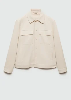 MANGO Kurtki I Koszule Wierzchnie*Koszula wierzchnia z bawełnianego diagonalu z kieszeniami