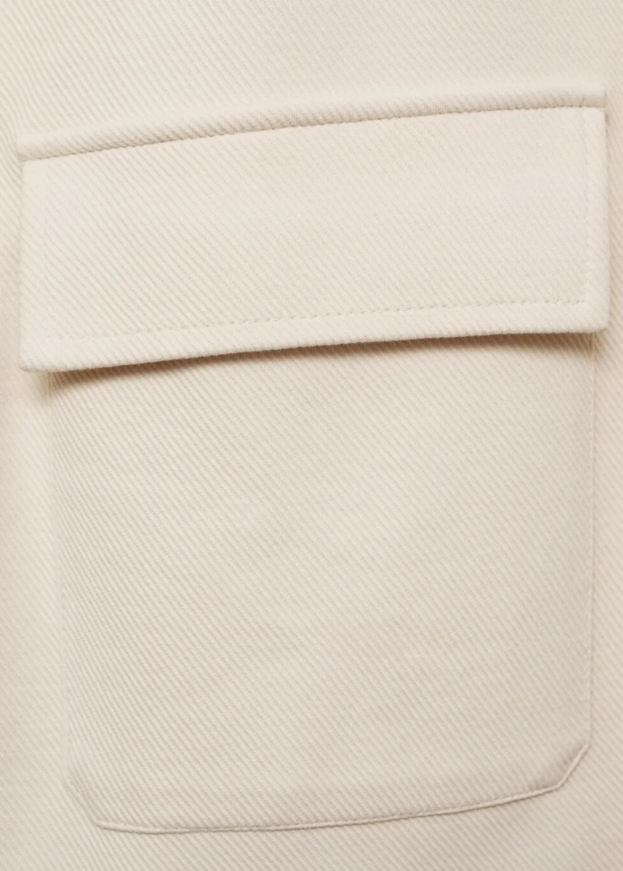 MANGO Kurtki I Koszule Wierzchnie*Koszula wierzchnia z bawełnianego diagonalu z kieszeniami