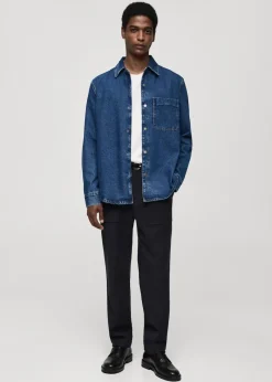 MANGO Kurtki I Koszule Wierzchnie*Koszula wierzchnia z denimu z kieszenią