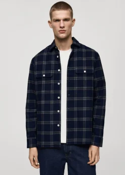 MANGO Koszule*Koszula wierzchnia z flaneli w kratę z 100% bawełny