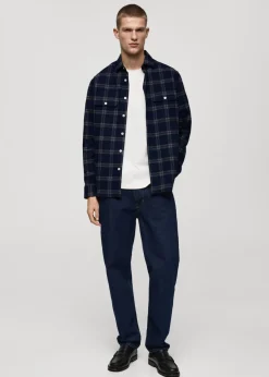 MANGO Koszule*Koszula wierzchnia z flaneli w kratę z 100% bawełny