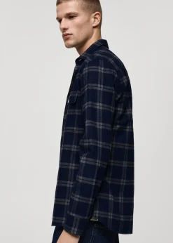MANGO Koszule*Koszula wierzchnia z flaneli w kratę z 100% bawełny