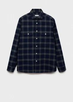 MANGO Koszule*Koszula wierzchnia z flaneli w kratę z 100% bawełny