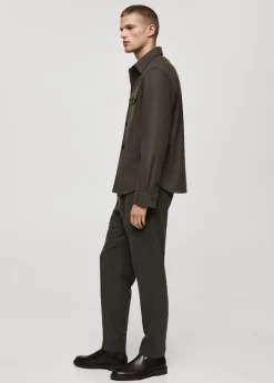 MANGO Kurtki I Koszule Wierzchnie*Koszula wierzchnia z flaneli z mieszanki wełny