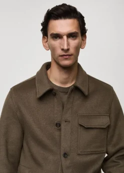 MANGO Kurtki I Koszule Wierzchnie*Koszula wierzchnia z flaneli z mieszanki wełny