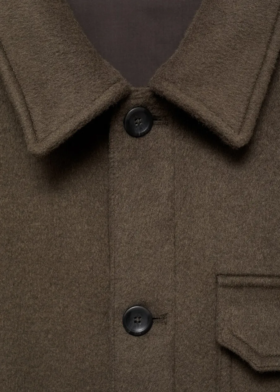 MANGO Kurtki I Koszule Wierzchnie*Koszula wierzchnia z flaneli z mieszanki wełny