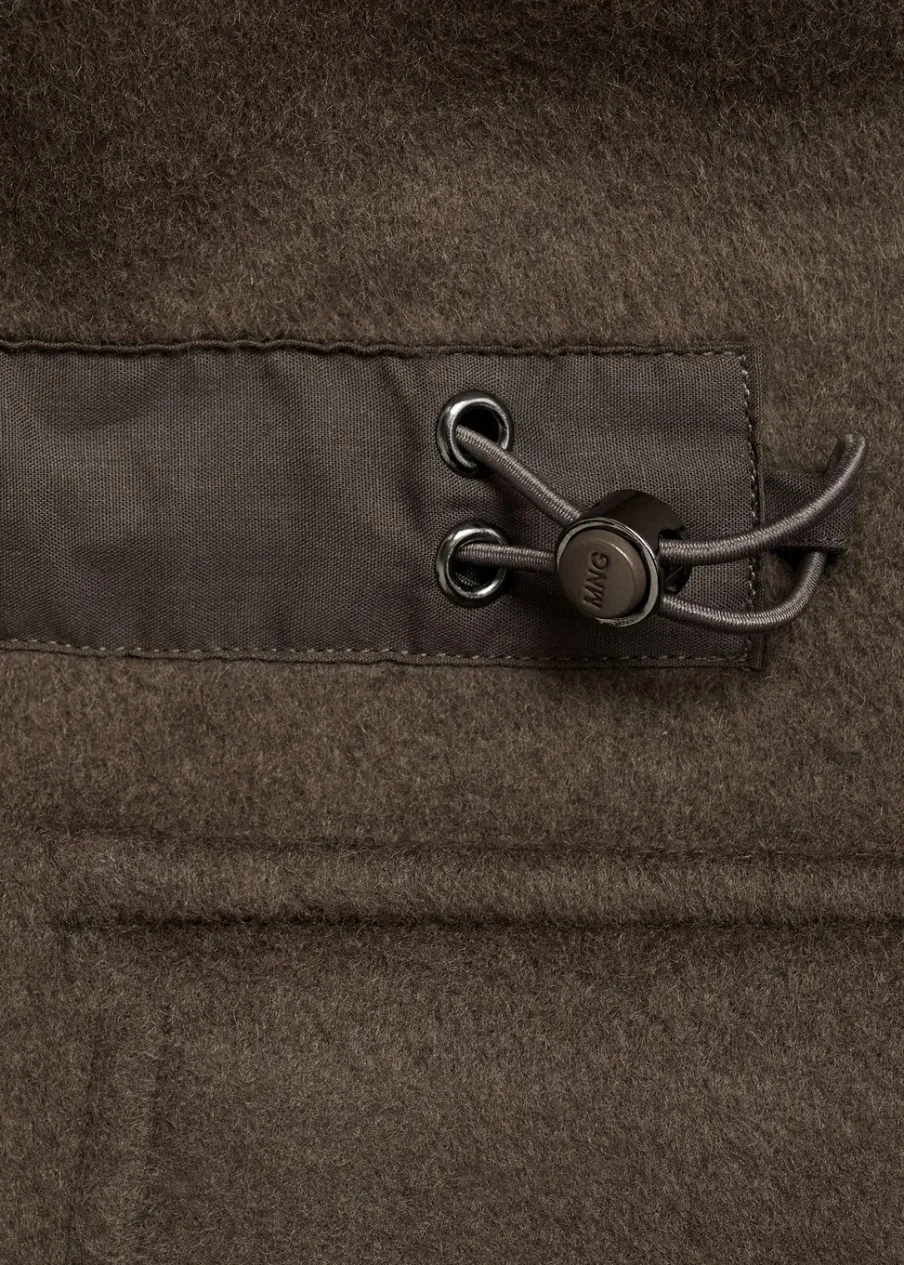 MANGO Kurtki I Koszule Wierzchnie*Koszula wierzchnia z flaneli z mieszanki wełny