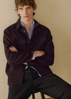 MANGO Kurtki I Koszule Wierzchnie*Koszula wierzchnia z flaneli wełnianej z kieszeniami