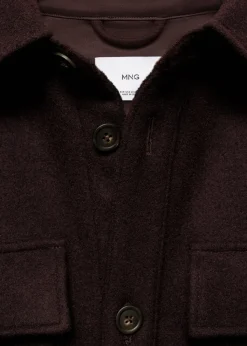 MANGO Kurtki I Koszule Wierzchnie*Koszula wierzchnia z flaneli wełnianej z kieszeniami