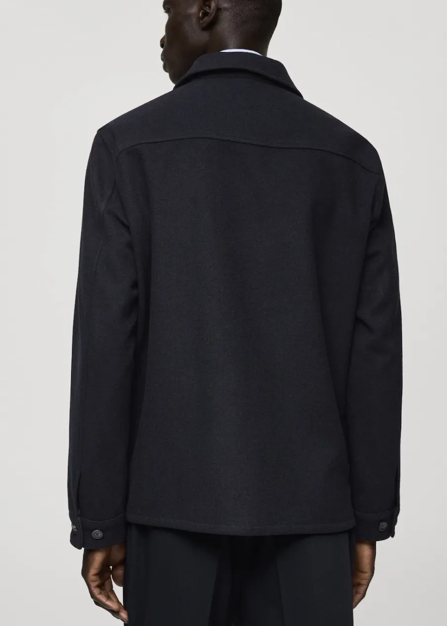 MANGO Kurtki I Koszule Wierzchnie*Koszula wierzchnia z flaneli z mieszanki wełny