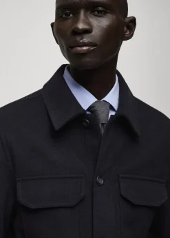 MANGO Kurtki I Koszule Wierzchnie*Koszula wierzchnia z flaneli z mieszanki wełny