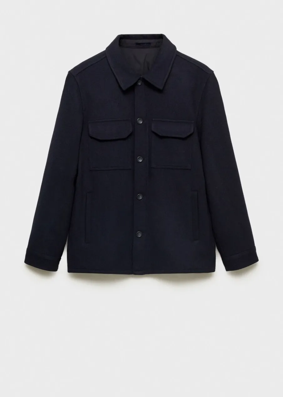 MANGO Kurtki I Koszule Wierzchnie*Koszula wierzchnia z flaneli z mieszanki wełny