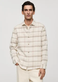 MANGO Kurtki I Koszule Wierzchnie|Koszule*Koszula wierzchnia z flaneli w kratę z 100% bawełny
