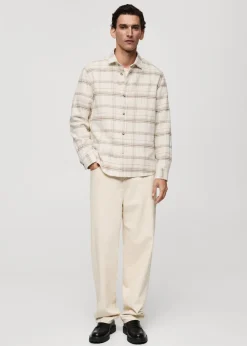 MANGO Kurtki I Koszule Wierzchnie|Koszule*Koszula wierzchnia z flaneli w kratę z 100% bawełny