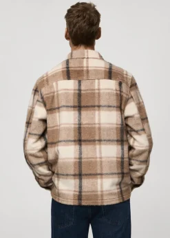 MANGO Kurtki I Koszule Wierzchnie*Koszula wierzchnia z flaneli w kratkę i z teksturą