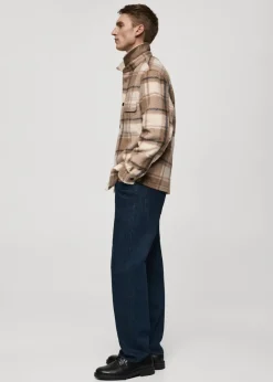 MANGO Kurtki I Koszule Wierzchnie*Koszula wierzchnia z flaneli w kratkę i z teksturą