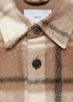 MANGO Kurtki I Koszule Wierzchnie*Koszula wierzchnia z flaneli w kratkę i z teksturą