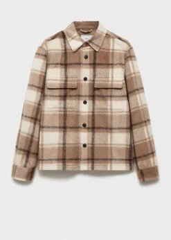 MANGO Kurtki I Koszule Wierzchnie*Koszula wierzchnia z flaneli w kratkę i z teksturą