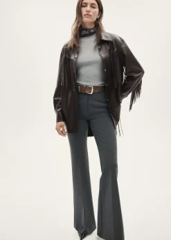 MANGO Kurtki*Koszula wierzchnia z frędzlami z imitacji skóry