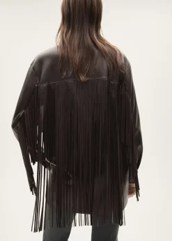 MANGO Kurtki*Koszula wierzchnia z frędzlami z imitacji skóry