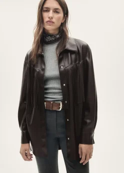 MANGO Kurtki*Koszula wierzchnia z frędzlami z imitacji skóry