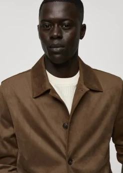 MANGO Kurtki I Koszule Wierzchnie*Koszula wierzchnia z imitacji zamszu z kieszeniami