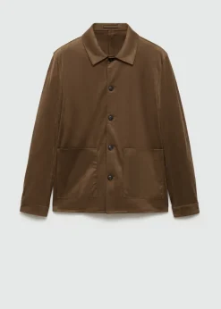 MANGO Kurtki I Koszule Wierzchnie*Koszula wierzchnia z imitacji zamszu z kieszeniami