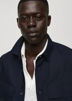 MANGO Kurtki I Koszule Wierzchnie*Koszula wierzchnia z kieszeniami z mieszanki tencelu i lnu