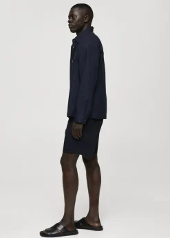 MANGO Kurtki I Koszule Wierzchnie*Koszula wierzchnia z kieszeniami z mieszanki tencelu i lnu